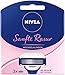 Produktbild NIVEA Sanfte Rasur Wechselklingen, 6 Rasierklingen für Rasierer mit Wechselklingen, Rasieraufsätze mit je 5 Einzelklingen und Gleitpad, (1 x 3 Stück)