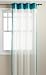 Stylemaster Soho 55 by 95-Inch Sheer Grommet Panel with Faux Silk Border, Turquoise