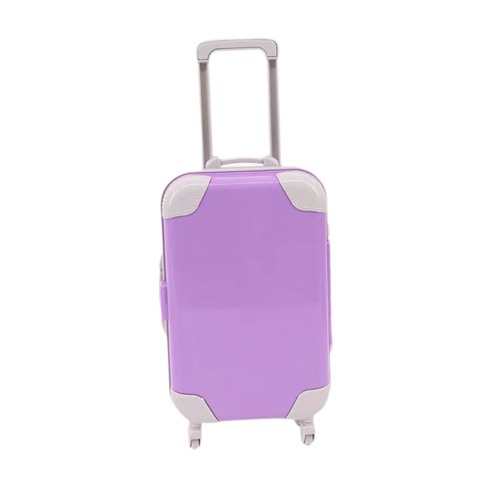 Baoblaze Doll Suitcase Toy Fashion Doll Luggage Miniature Can Be Open Doll Travel Luggage Dress up Doll Toy for 18 inch Doll Gifts,