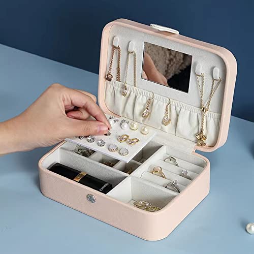 Yikalus Birthday Gifts- Travel Jewelry Box Initial A, Jewelry Organizer Box For Girls 8-12,Portable Jewelry Storage Box For Necklace Ring And Earrings, Vacation Essentials Travel For Friend Best Gifts #TOP3