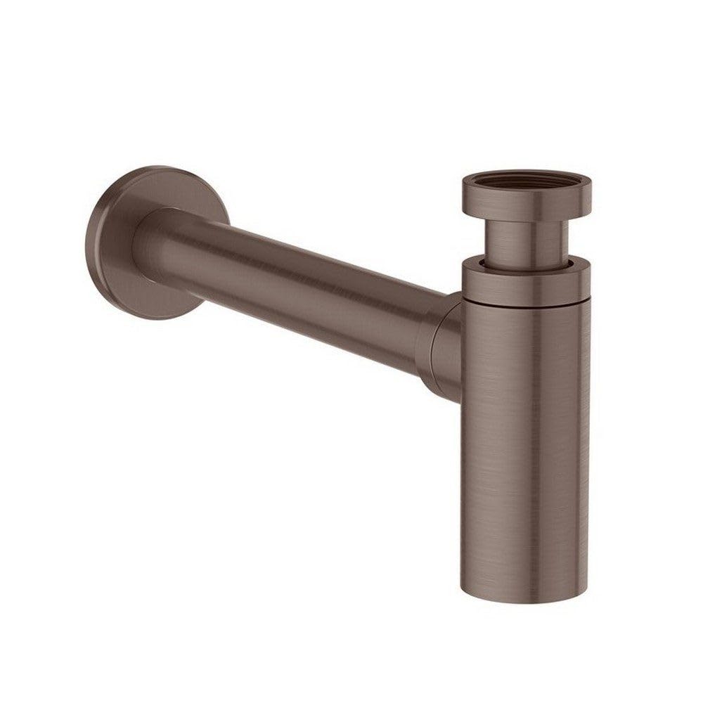 Corso Bathrooms Bronze Apres Brushed Bottle Trap Round | Bottle Trap | | For Wall Mounted Basins | Basin Trap