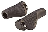 Prophete 5577 Unisex – Erwachsene Ergo-Griffe mit Schraubbefestigung und Lenkerstopfen, 132/98 mm Lenkergriffe, schwarz, One Size