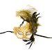 Venetian Goddess Masquerade Mask Made of Resin, Paper Mache Technique with High Fashion Macrame Lace & Rhinestones [Gold] by BeyondGlobalCorp
