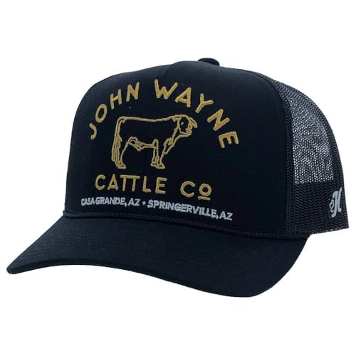 Image of HOOEY John Wayne Cattle Co. Trucker Hat - Adjustable Snapback, Mesh Baseball Cap