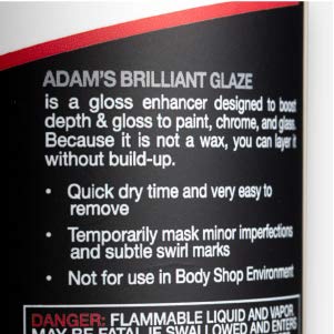 Adam's Brilliant Glaze 16Oz - Amazing Depth, Gloss And Clarity - Achieve That Deep, Wet Looking Shine - Super Easy On And Easy Off (16 Oz) #TOP3