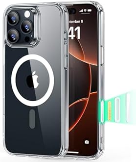 ESR for iPhone 16 Pro Max Case, Camera Control, Compatible with MagSafe, Shockproof Military-Grade Protection, Magnetic Phone Case for iPhone 16 Pro Max, Classic Hybrid Case (HaloLock), Clear | Camera Control, Shockproof, Magnetic Phone Case, HaloLock