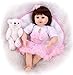 GAOFQ 24 Pouces 60 CM Reborn Baby Doll, poupées Enfant en Bas âge Jolie Reborn bébé Fille poupées Doux Silicone bébé Vraie Vie bébé Enfant en Bas âge poupée Jouet Aimant Sucette Cadeau de Noël, Un