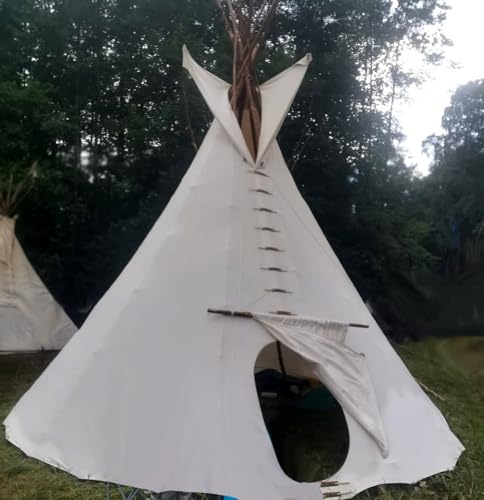 Tipi Grande 4,6 m de diametro. Teepee de nativos Americanos de Grandes llanuras. Impregnado.