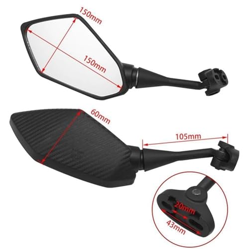Espejos de extremo de barra de motocicleta CBR954RR y CBR900RR recambio de retrovisor 6