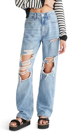 AEROPOSTALE Women's AEROPOSTALE Womens Juniors High Rise Loose Fit Jean image 5