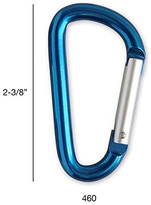 Miniatura 3 de Lucky Line - Mosquetón pequeño de aluminio de 2-38 pulgadas, llavero de eslabones en forma de C, llavero niquelado, peso ligero y duradero, color