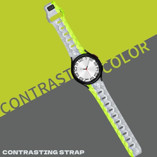 Correa de silicona de 20 mm transpirable e impermeable para reloj 6 Classic de 47 mm 7