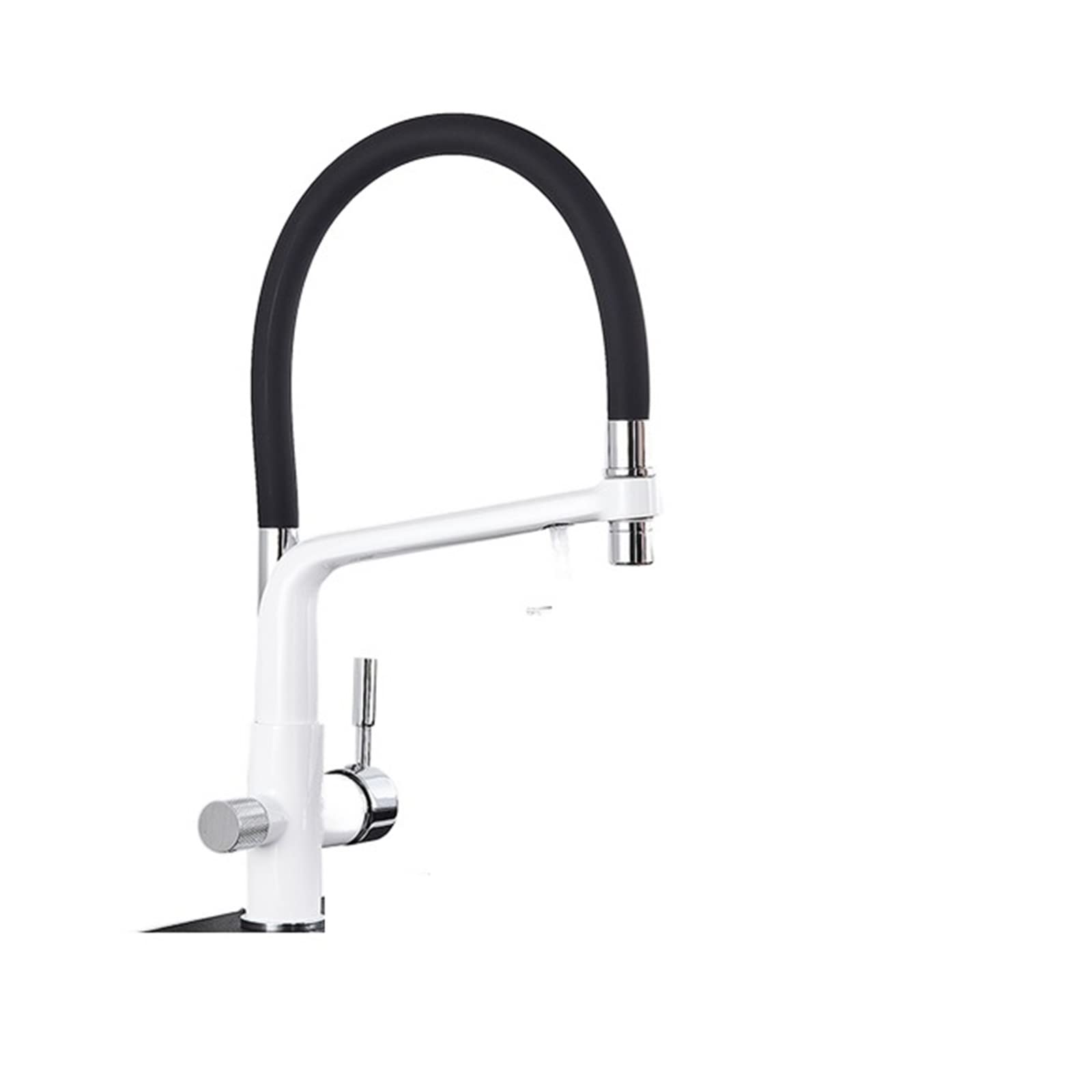 GLETSF 3-Way Waterap - 3-in-1 Chrome & Black Kitchen Faucet with Swivel Spout Hot & Cold Water Mixer for Clean Drinking Water Ideal for Home and Office,