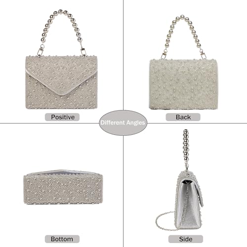 Image of Rhinestone Clutch Purse for Women, Sparkly Evening Handbag | V-shape Decoration, Glitter Finish, Converts to Crossbody & Shoulder Bag, Ideal for Wedding Party Prom & Formal Events