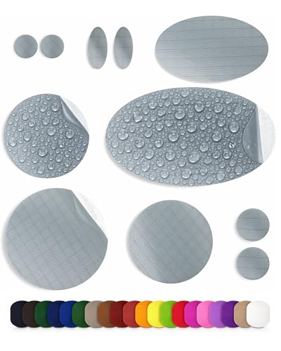 aZengear Reparaturflicken (30+ Farben) für Daunenjacken, Steppjacken, Zelte, Schuhe und Polster, selbstklebend, wasserdicht, reißfest sowie kälte- und hitzebeständig (11 Stück, Silber)