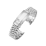 PctkeLsend Correa de reloj de acero inoxidable 904L for hombre de 20 mm apta for Rolex Sub/GMT/Yacht/Daytona