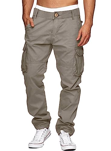 WAZHAKU Baggy Cargohose Herren - Relaxed Fit Mit Multi-Taschen Für Outdoor & Casual