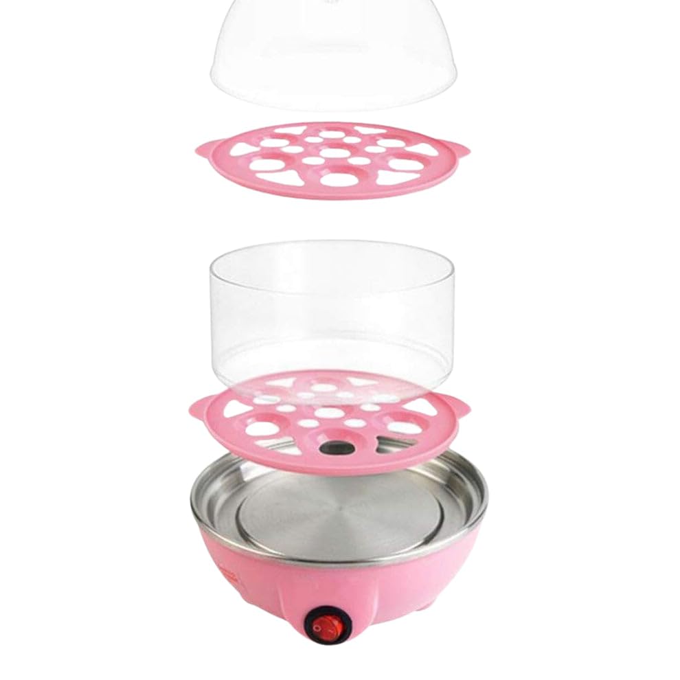 SONKU Electric Egg Boiler 7 Eggs Capacity | 2 Layer Automatic Egg Cooker with Auto Shut-Off | Egg Boiler, Poacher & Food Steamer | Fast Cooking Breakfast Maker for Home Kitchen-image-42