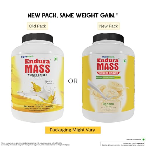 Image of Endura Mass Weight Gainer 3000 g Banana Flavour | Unique blend of 3 sources of protein, carbs, vitamins & essential minerals | Ideal for Children above 10 years, men, women & athletes.