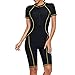 Jywmsc Maillots de Bain Une pièce pour Femmes Boyleg Athletic Training Maillots de Bain Maillot de Bain,Plage Anti-UV Quick Drying Natation Surfing Combinaison de plongée-Noir Jaune-XL