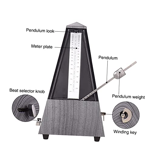 summina Métronome mécanique à pyramide Matériau ABS pour guitare violon piano basse instrument musique instrument… - Les Beatles, Paul McCartney, John Lennon, RIngo Starr, George Harrison summina Métronome mécanique à pyramide Matériau ABS pour guitare violon piano basse instrument musique instrument… – Image 4
