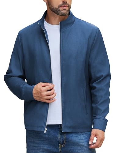 COOFANDY Men's Light Zip Up Jacket Trendy Casual Jackets