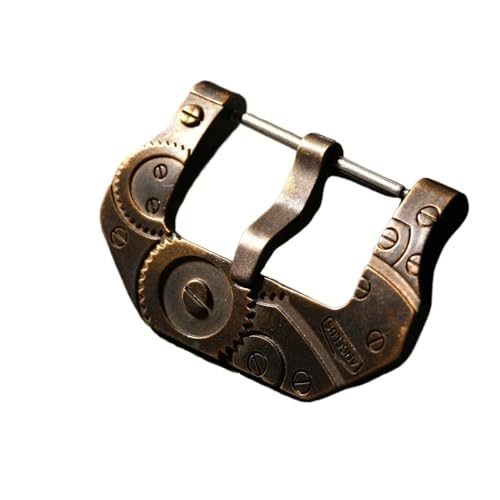 Boucle montre bronze 24mm pour remplacer un fermoir usé sur un bracelet homme marron