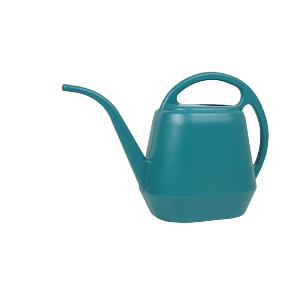 FACAIIO Hervidor de riego de boca larga de 4 litros de plástico para jardinería de gran capacidad, fácil de limpiar, cuidado de macetas, color azul lago