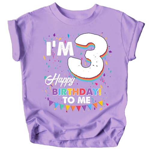 Olive Loves Third Birthday I'm 3 Happy Birthday to Me T-Shirts for Girls and Boys