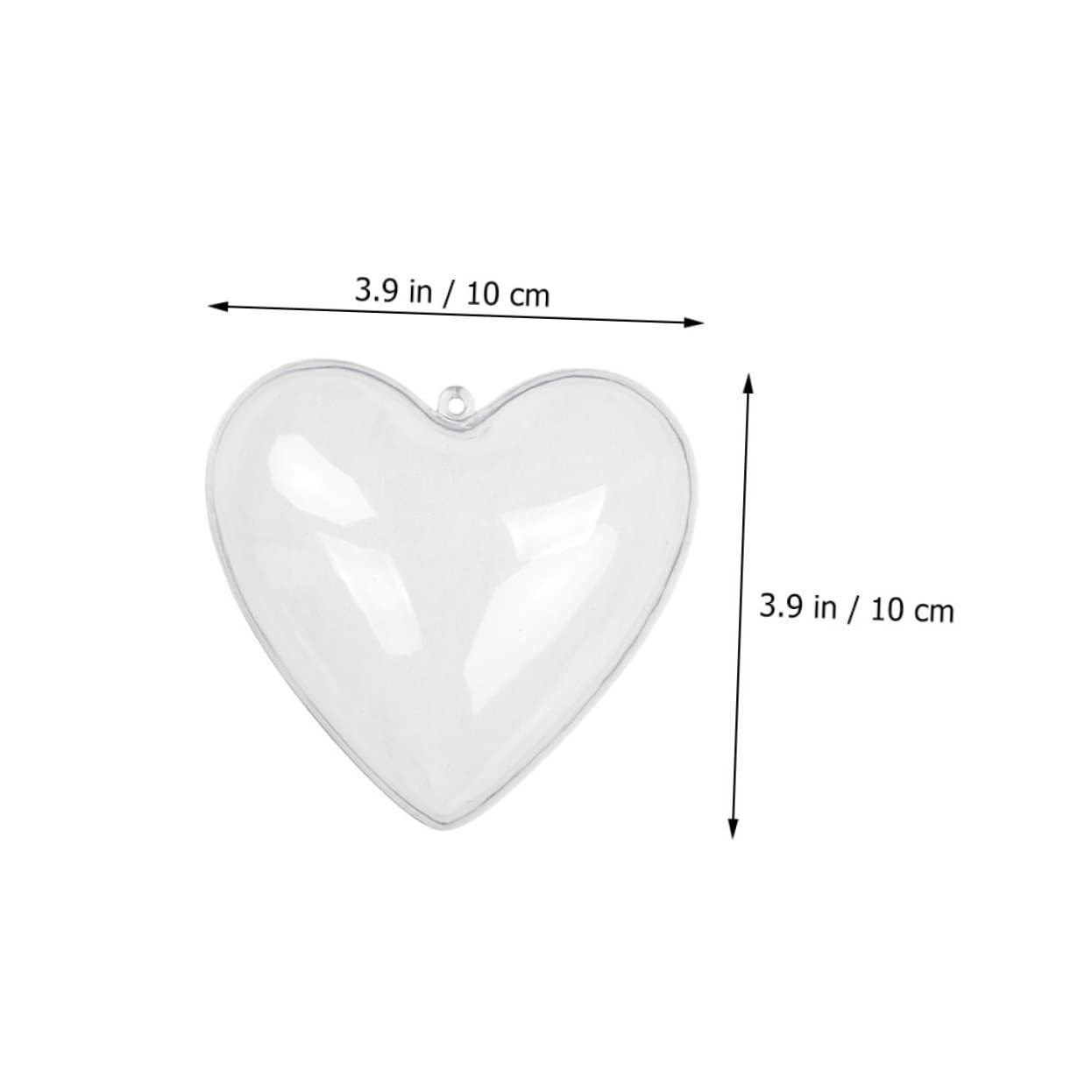 12piezas Bolas Decorativas Transparentes Rellenables Forma De Corazón Decoración San Valentín Colgantes
