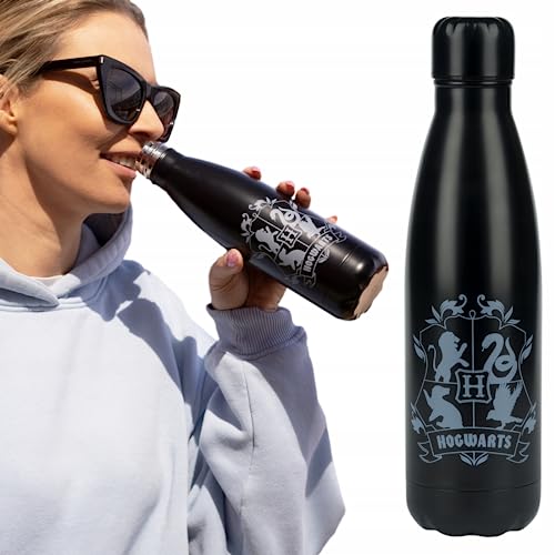 Wizarding World Botella De Agua Acero Inoxidable 500 ml Reutilizable Botella Térmica Sin BPA Con Pared Doble Aislamiento Para Niños Gimnasio Oficina Colegio Yoga 0,5l Harry Potter