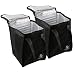 Commercial Quality Food Delivery Bag- 2 Piece Set Black Delivery Bag for Food- 13" x 9" x 9" Dimensions- 80 GSM Nonwoven Polypropylene- Practical and Comfortable
