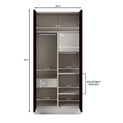 GODREJ INTERIO Slimline Steel Wardrobe Russet,2 Door Furniture and Home Decor