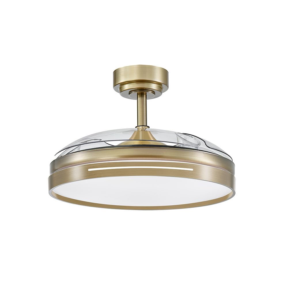 FABRILAMP AKUNADECOR Ventilador Dc Modelo Micenas L Dorado Con Led 59 W