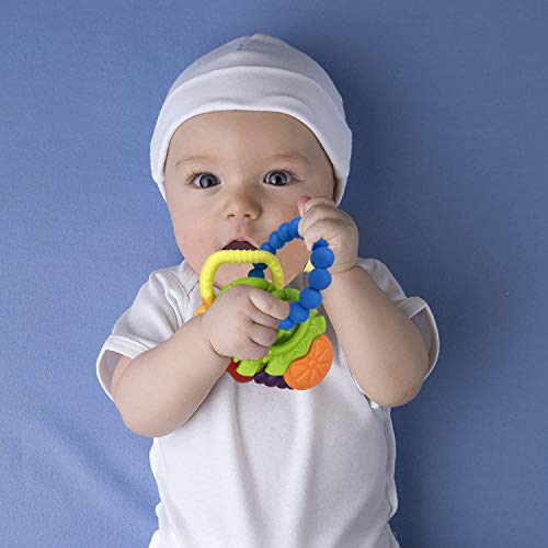 Baby Teething Toys 4 Pcs Bpa Free Silicone Baby Teethers, Freezer Safe Organic Infant Teething Toys Soft & Textured For Natural Brain Development #TOP5