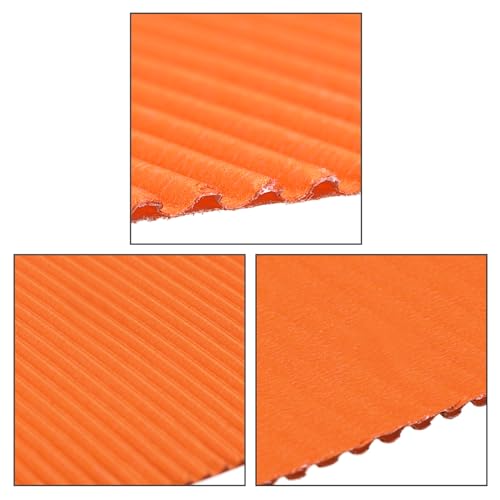 Image of uxcell 10pcs Corrugated Cardboard Paper Sheets,Orange Red,11.69-inch x 8.27-inch,for Craft and DIY Projects