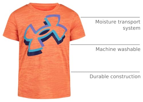 Image of Under Armour Boys' Short Sleeve Logo Graphic T-Shirt, Lightweight & Breathable, Relaxed Fit