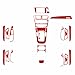 Auto Interior Decoration Decal Trim Protector Full Sticker 34pcs Set Sticker Real Carbon Fiber Interior Trim Compatible with Audi 8R SQ5 2014-2017 / Q5 2009-2013 2014 2015 2016 2017 Accessories Red