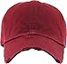 KBETHOS KBE-VINTAGE MAR Vintage Washed Cotton Baseball Cap, Maroon