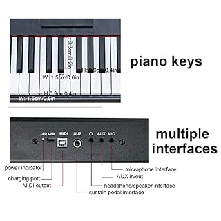 Piano numérique pleine grandeur à 88 touches, clavier électrique portable, haut-parleur intégré, connexion Bluetooth MIDI, pédale de maintien, sac de transport for tous les niveaux d’expérience. - Les Beatles, Paul McCartney, John Lennon, RIngo Starr, George Harrison Piano numérique pleine grandeur à 88 touches, clavier électrique portable, haut-parleur intégré, connexion Bluetooth MIDI, pédale de maintien, sac de transport for tous les niveaux d'expérience. – Image 6