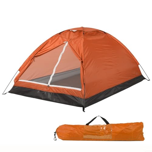 Tienda de campaña para 2 personas para senderismo, pesca en la playa, tienda de campaña ligera con mosca de lluvia, postes de fibra de vidrio de fácil instalación, puerta ventilada de doble capa
