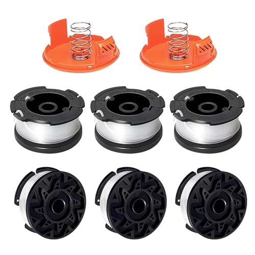 CHIHOLEN Bobine Fil Coupe Bordure Compatible avec Black+Decker A6481 A6485 AF-100 AF-100-3ZP,Convient pour ST5530-GB GLC3630L20-GB STC1820PC-GB BESTA530-GB...
