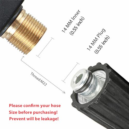 Image of Sooprinse Foam Cannon Kit with Pressure Washer Short Gun, 1 L Snow Foam Lance with 1 /4 Inch Quick Connector, Foam Blaster with Pressure Washer Gun,4000 PSI, Black