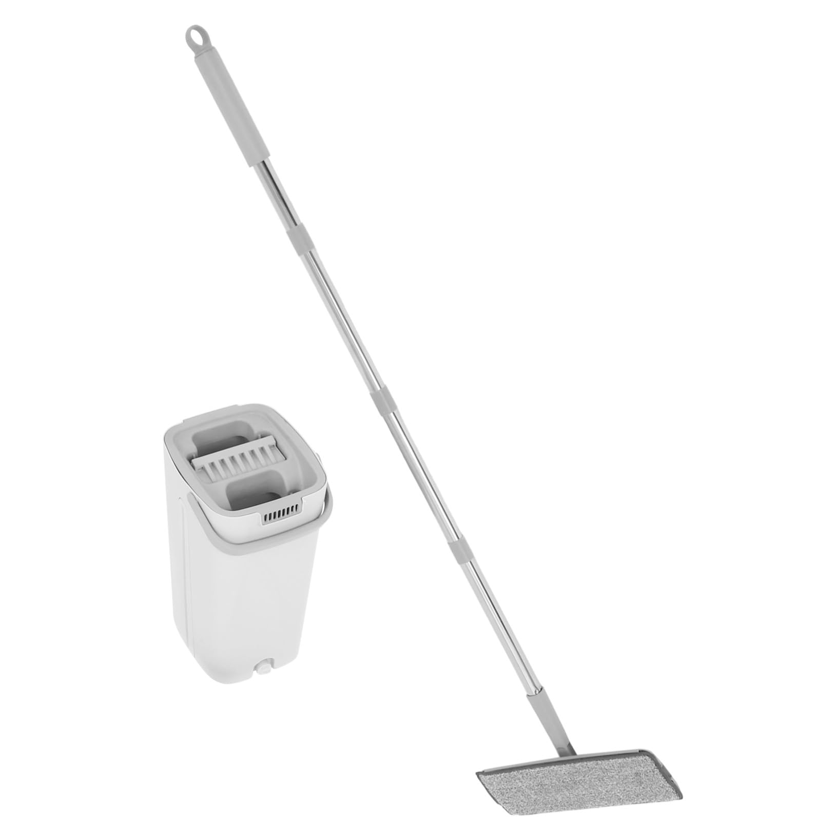 Mop e Secchio con Strizzatore Set 1 Pezzo Lavapavimenti Bianco