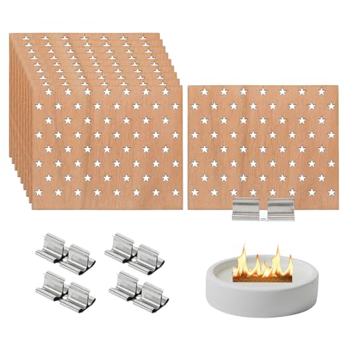 Mechas de madera en forma de estrella de 2.8x2.4 pulgadas para hacer velas artesanales caseras 2