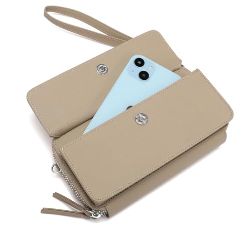 Image of Lanyani RFID Crossbody Wallet Wristlet Purse with Phone Pocket For Women Vegan Leather