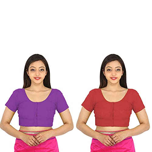 Image of Namita Women's Rubia Cotton Solid Half Sleeve Blouse