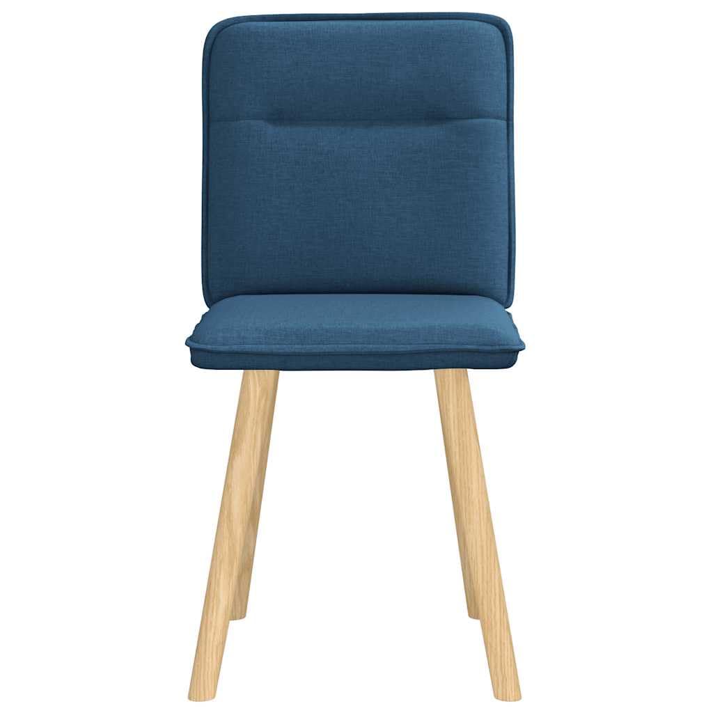 2 sedie da pranzo in tessuto blu con struttura in metallo, 45 x 54 x 86 cm, imbottite, comoda seduta, mobili per sala da pranzo robusti per soggiorno e cucina, sedie moderne e durevoli