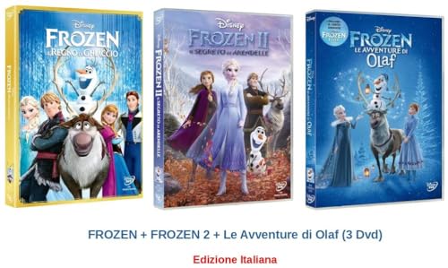 FROZEN + FROZEN 2 + Le Avventure di Olaf (3 Dvd) Edizione Italian...