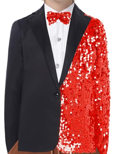 Veste costume garçon ajustée rouge fini les vêtements de fête inconfortables